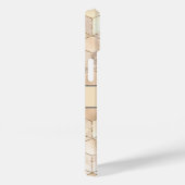 Monogram Champagne Glitter Gray Peach Geometric Case-Mate iPhone Case (Achterkant / Rechts)