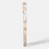 Monogram Champagne Glitter Gray Peach Geometric Case-Mate iPhone Case (Achterkant / Links)