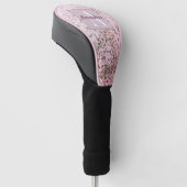 Monogram Champagne Pink Confetti Golfheadcover (Schuin)