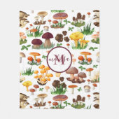 Monogram champignons fleece deken (Voorkant)