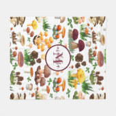 Monogram champignons fleece deken (Voorkant (Horizontaal))