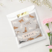 Monogram Charmante Kattenpatroon Kattenliefhebbers Bedankzakje (Gezegeld)