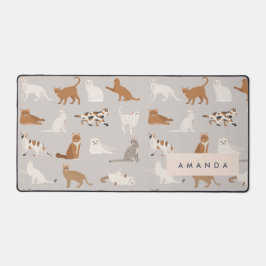 Monogram Charmante Kattenpatroon Kattenliefhebbers Bureaumat