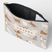 Monogram Charmante Kattenpatroon Kattenliefhebbers Etui (Open)