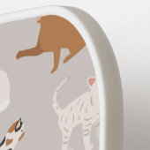 Monogram Charmante Kattenpatroon Kattenliefhebbers Pickleball Paddle (Links Detail)