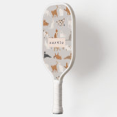Monogram Charmante Kattenpatroon Kattenliefhebbers Pickleball Paddle (Links)