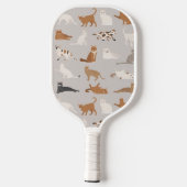 Monogram Charmante Kattenpatroon Kattenliefhebbers Pickleball Paddle (Achterkant)