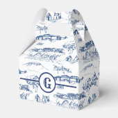 Monogram Chattanooga Toile Blue Bedankdoosjes (Achterkant)