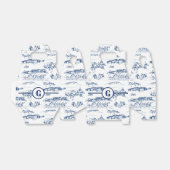 Monogram Chattanooga Toile Blue Bedankdoosjes (Uitgevouwen)