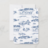 Monogram Chattanooga Toile Blue Notitiekaartje (Achterkant)