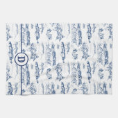Monogram Chattanooga Toile Blue Theedoek (Horizontaal)