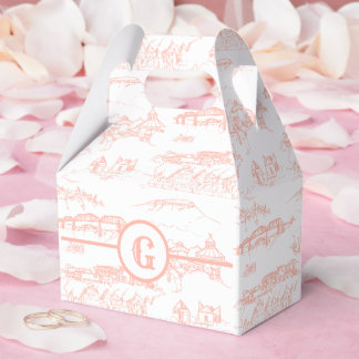 Monogram Chattanooga Toile Blush Bedankdoosjes