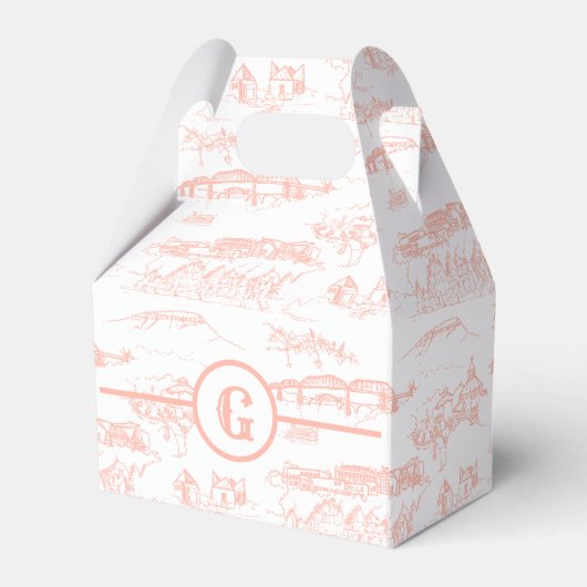 Monogram Chattanooga Toile Blush Bedankdoosjes (Achterkant)