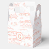 Monogram Chattanooga Toile Blush Bedankdoosjes (Geopend)
