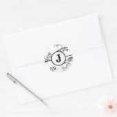 Monogram Chattanooga Toile Classic Round Sticker (Envelop)