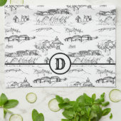 Monogram Chattanooga Toile Kitchen Towel Theedoek (Gevouwen)
