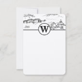 Monogram Chattanooga Toile Note Card Notitiekaartje (Voorkant)