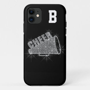 Monogram, Cheer, Black & White iPhone 5/5S Hoesje