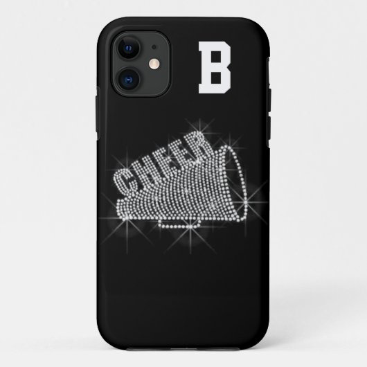 Monogram, Cheer, Black & White iPhone 5/5S Hoesje (Achterkant)