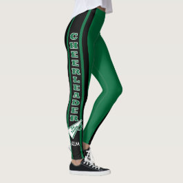 Monogram Cheerleader Donkergroen Leggings