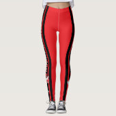 Monogram Cheerleader Red Leggings (Voorkant)