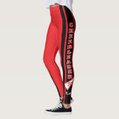 Monogram Cheerleader Red Leggings (Links)
