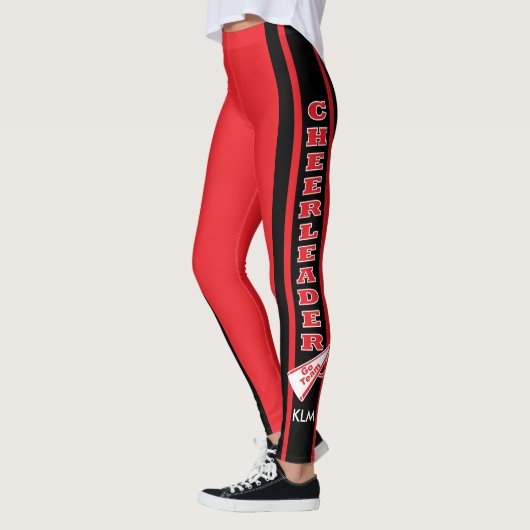 Monogram Cheerleader Red Leggings (Links)