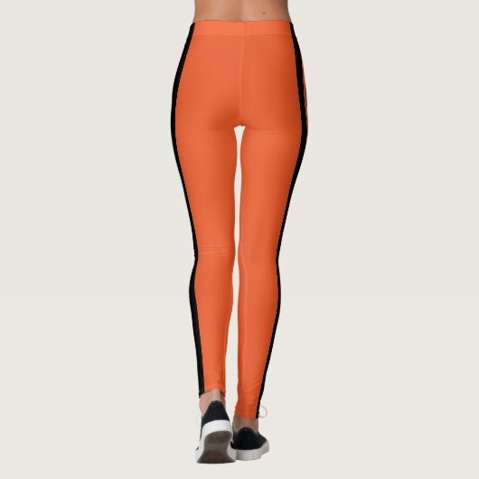 Monogram Cheerleader Sinaasappel Leggings (Achterkant)