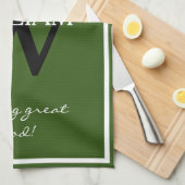 Monogram + Chef's NAME maken geweldig eten Rustic  Theedoek (Quarter Fold)