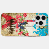 Monogram Cherry Blossom Bird Chandelier iPhone Case-Mate iPhone Case (Achterkant (horizontaal))