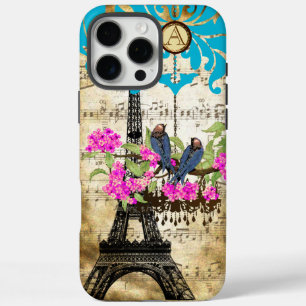 Monogram Cherry Blossom Bird Chandelier iPhone iPhone 16 Pro Max Hoesje