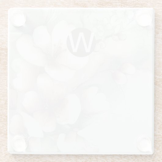 Monogram Cherry Blossom Onderzetter (Achterkant)