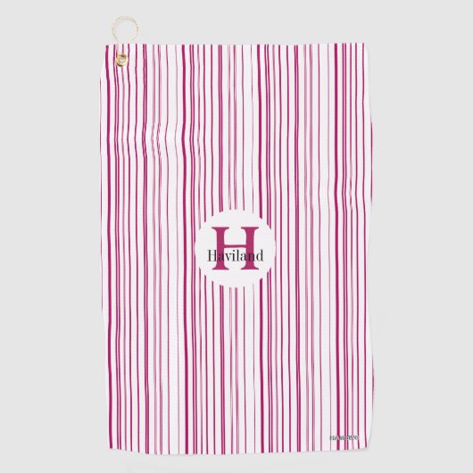 Monogram Cherry Line Monogram Golf Towel HAMbWG Golfhanddoek (Voorkant)