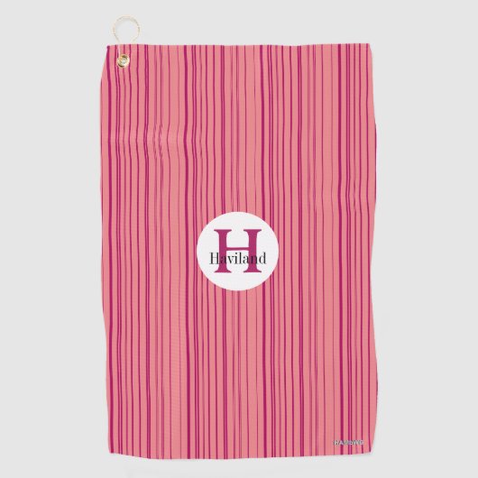 Monogram Cherry Line Monogram Golf Towel HAMbWG Golfhanddoek (Voorkant)