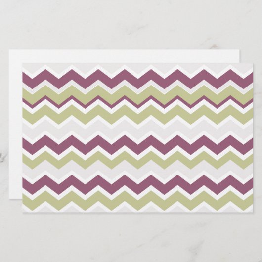 monogram Chevron Brick Briefpapier (Voorkant / Achterkant)