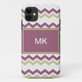 monogram Chevron Brick Case-Mate iPhone Case (Achterkant)