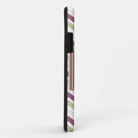 monogram Chevron Brick Case-Mate iPhone Case (Achterkant/rechts)