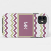 monogram Chevron Brick Case-Mate iPhone Case (Achterkant (horizontaal))