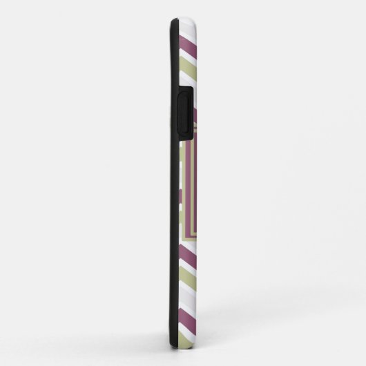 monogram Chevron Brick Case-Mate iPhone Case (Achterkant/rechts)
