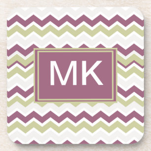 monogram Chevron Brick Drankjes Onderzetter