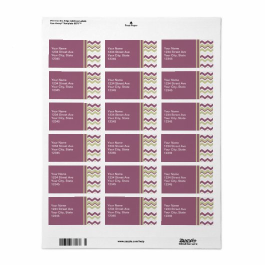 monogram Chevron Brick Etiket (Full Sheet)