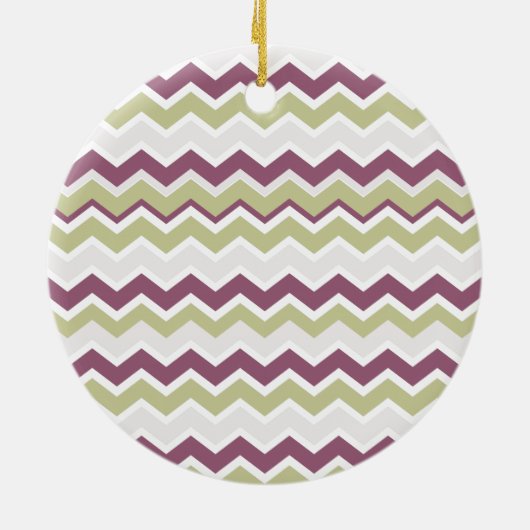 monogram Chevron Brick Keramisch Ornament (Achterkant)