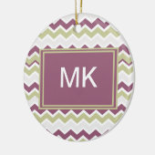 monogram Chevron Brick Keramisch Ornament (Links)