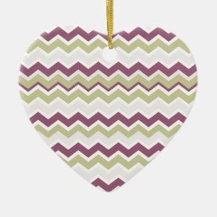 monogram Chevron Brick Keramisch Ornament