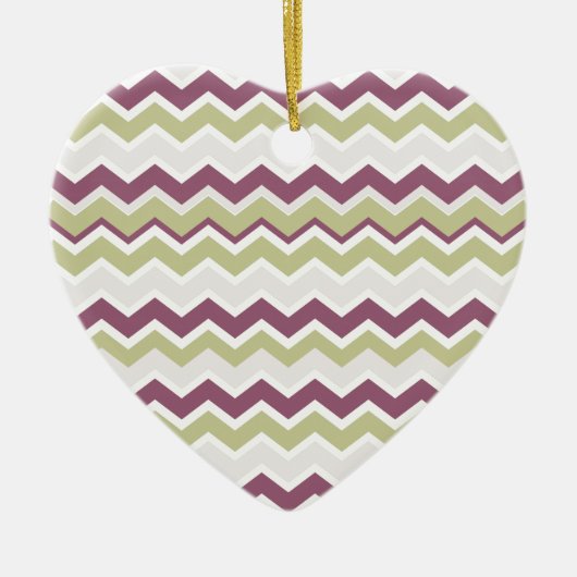 monogram Chevron Brick Keramisch Ornament (Voorkant)