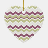 monogram Chevron Brick Keramisch Ornament (Achterkant)