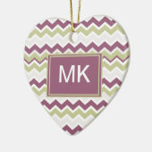 monogram Chevron Brick Keramisch Ornament (Links)
