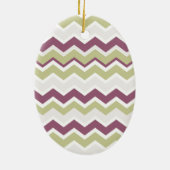 monogram Chevron Brick Keramisch Ornament (Achterkant)