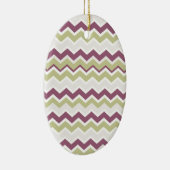 monogram Chevron Brick Keramisch Ornament (Rechts)