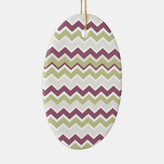 monogram Chevron Brick Keramisch Ornament (Rechts)